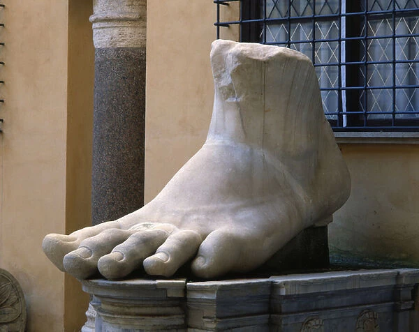 Colossal foot of Constantine the Great (marble)
