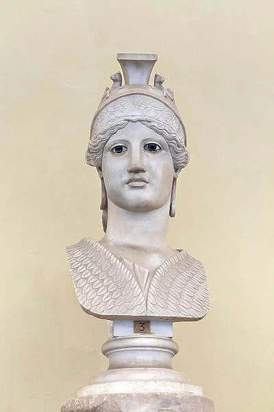 Colossal head of Athena Promachos (marble)