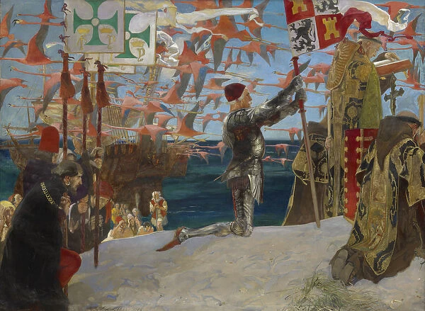 Columbus in the New World, 1906 (oil on canvas)