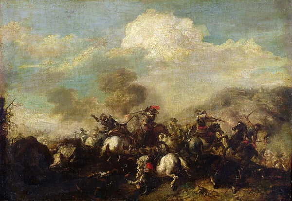 Combat of the Cavalry (oil on canvas)
