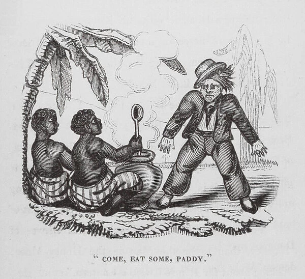 'Come, eat some, paddy'(engraving)