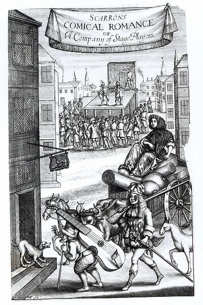 The Comical Romance by Paul Scarron (1610-60) (engraving) (b  /  w photo)