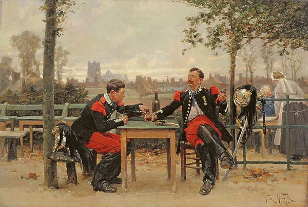 The Commanders Feast, 1875 (oil on canvas)