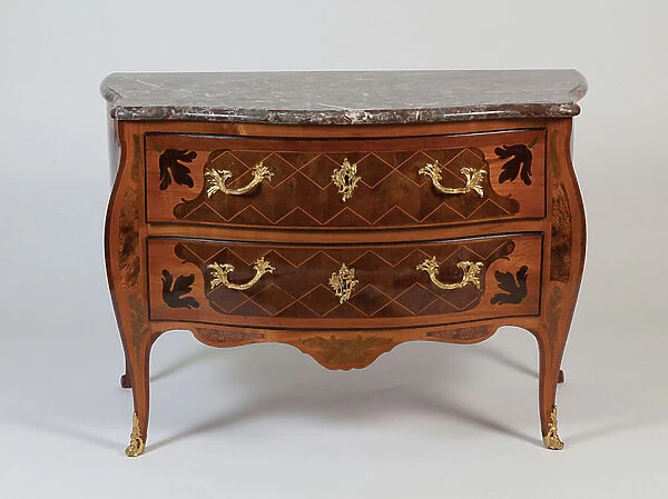 Commode inlaid with diamonds and florets, c. 1760 c. 1790 (Marquetry)