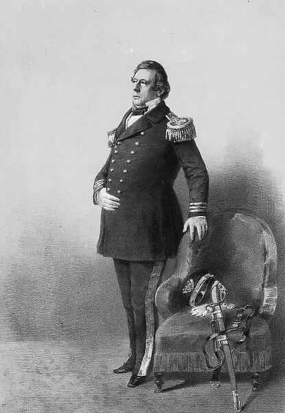 Commodore Matthew Calbraith Perry, engraved by Wilhelm Heine, c. 1856 (lithograph)