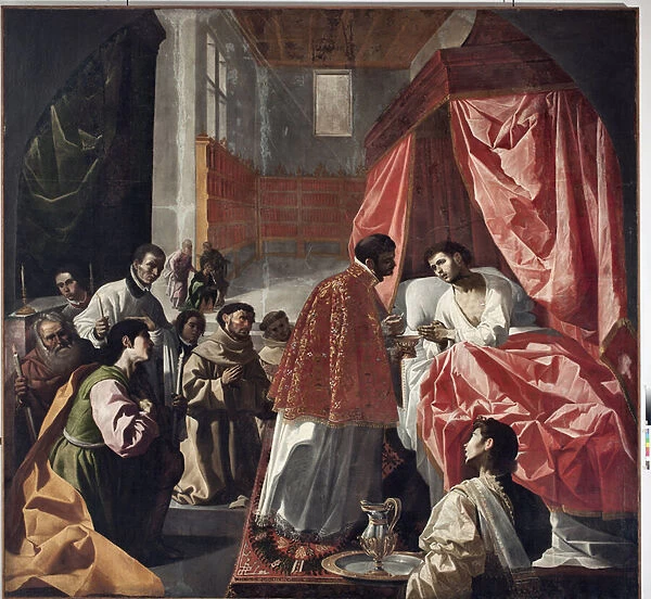 Last communion of st Bonaventure (oil on canvas, 1629)
