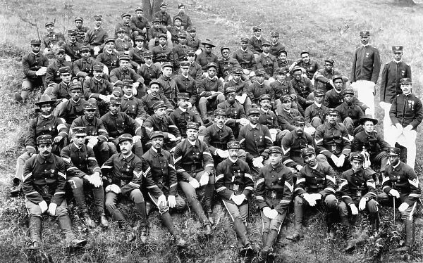 Company D, 8th Illinois Volunteer Regiment, c. 1899 (b  /  w photo)