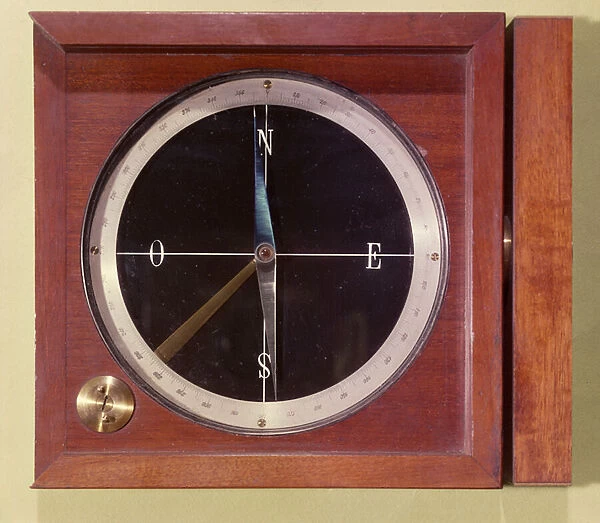 Compass, end nineteenth century (wood & metal)