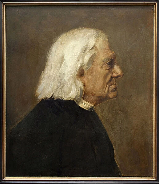 The composer Franz Liszt (1811-1886). Painting by Franz von Lenbach (1836-1904)