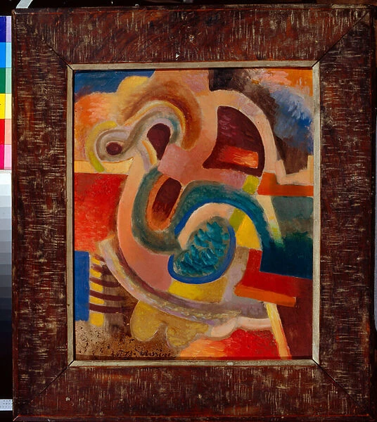 'Composition abstraite n 8'(Abstract Composition No 8) Peinture de Vladimir Davidovich Baranov-Rossine (Baranov Rossine) (1888-1942) 1913 Dim 64x50 cm Collection privee