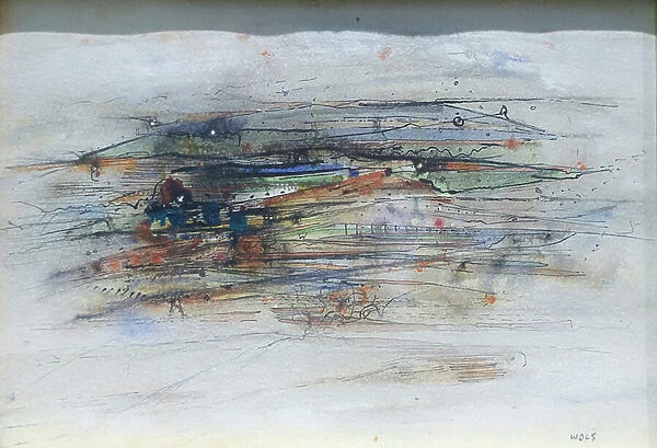 Composition, beginning of 1950s (watercolour on paper)