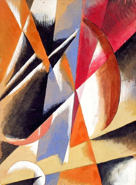 Composition, c. 1920 (gouache, w  /  c & pencil on coloured paper)