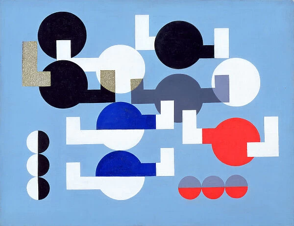 Composition of Circles and Overlapping Angles, 1930 (oil on canvas)