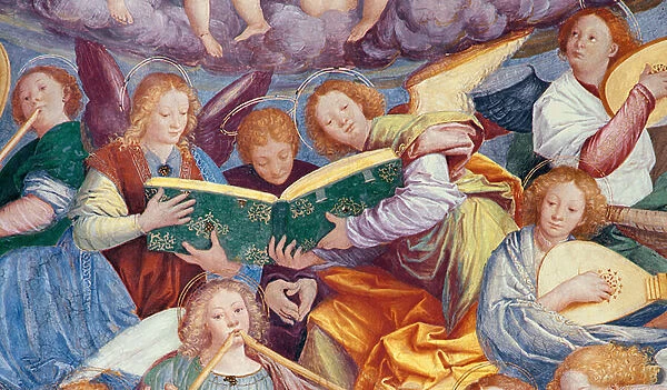 The Concert of Angels, 1534-36 (fresco) (detail of 175782)