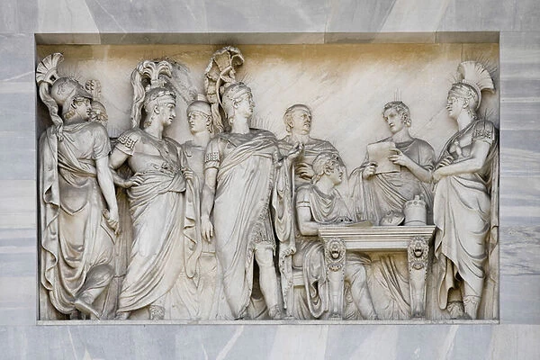 The Congress of Vienna, detail of Arch of Peace, Milan, Italy (marble)