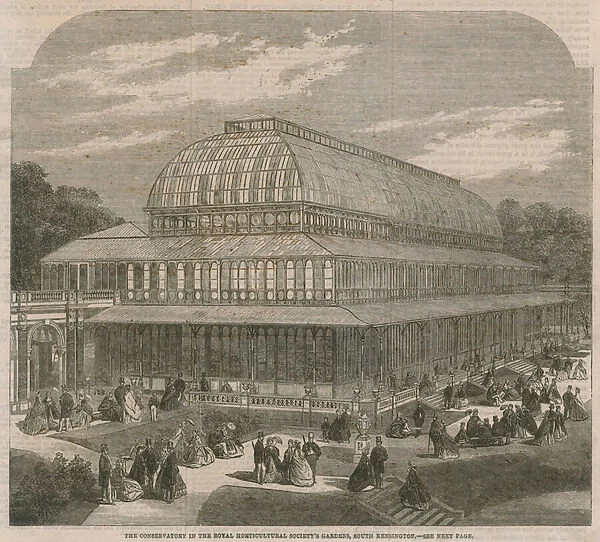 The Conservatory in the Royal Horticultural Societys gardens, South Kensington (engraving)