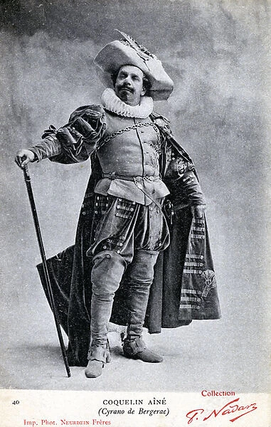 Constant Coquelin aka as Coquelin aine (1841 - 1909) in the costume of Cyrano de Bergerac