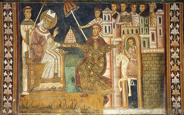 Constantine receiving gifts (fresco)