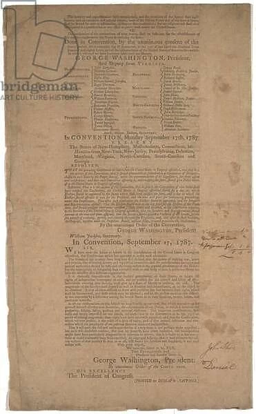 Constitution, first printing, printed by Dunlap & Claypoole