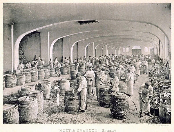 Constructing the barrels, from Le France Vinicole, pub. by Moet & Chandon, Epernay (photolitho)