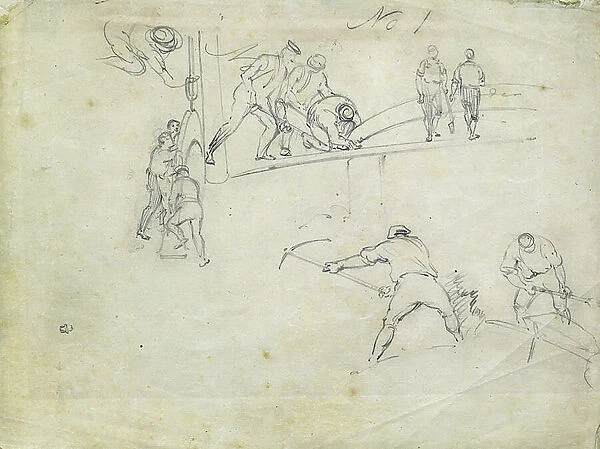 Construction of the London and Birmingham Railway, c. 1835 (pencil on paper; composite sketch)