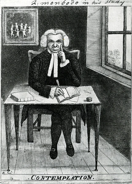 Contemplation - Lord Monboddo in his Study, 1784 (etching)