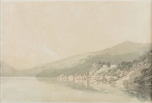 Convent at Villa Giulia, Lake Como, date unknown (watercolour on paper)