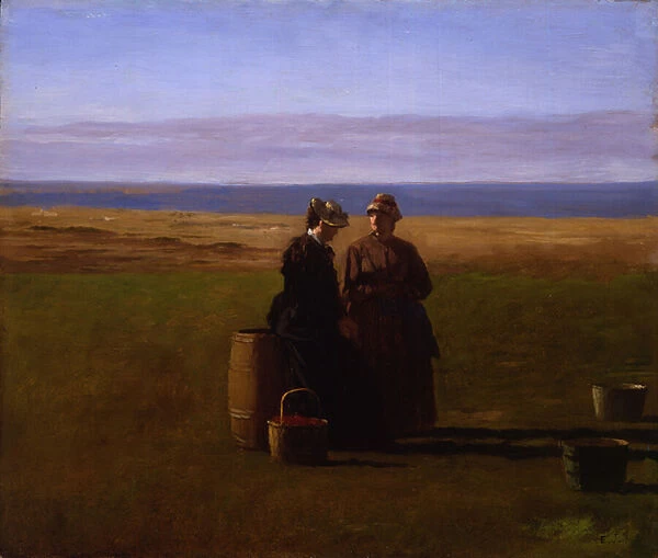 The Conversation, 1879 (oil on paper board)