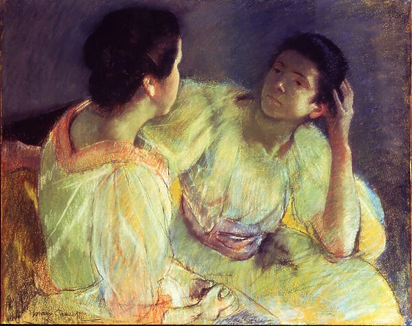 The Conversation, c. 1896 (pastel on paper laid on canvas)