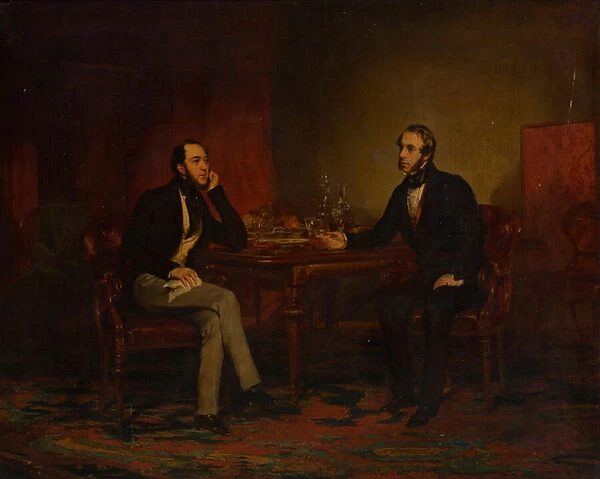 A Conversation Piece, c. 1840 (oil on canvas)