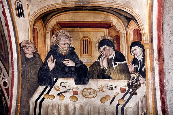 Last Conversation between St. Benedict and St. Scholastica, 15th century (fresco)