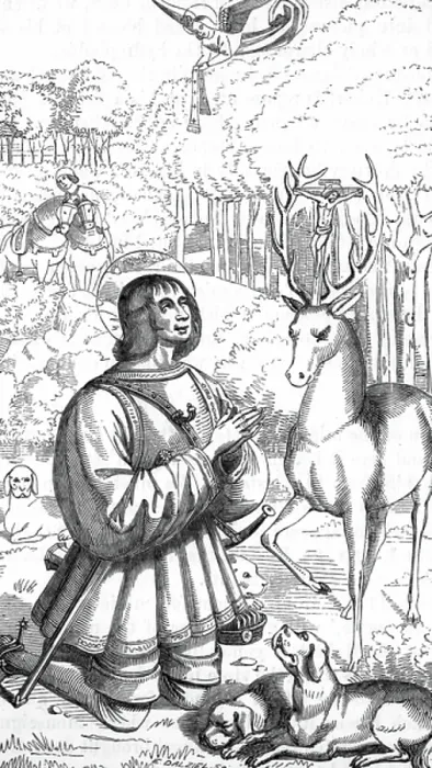 Framed Print : The conversion of Saint Hubertus or Hubert Framed Print : The conversion of Saint Hubertus or Hubert