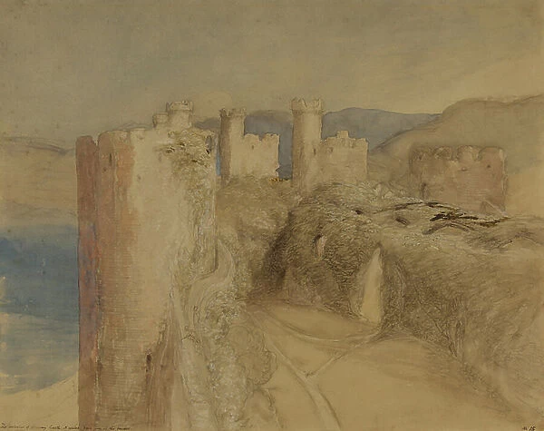 Conway Castle, 1836 (w / c, bodycolour & chalk on paper)