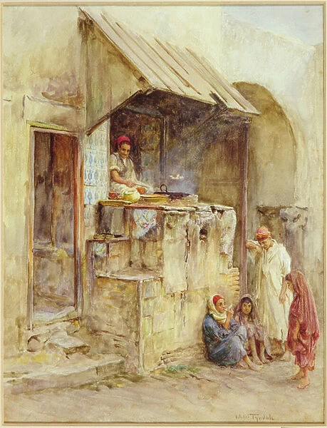 A Cookshop at Kairouan, Tunis, 1881 (w  /  c on paper)