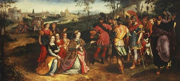Coriolanus and Volumnia, (oil on canvas)