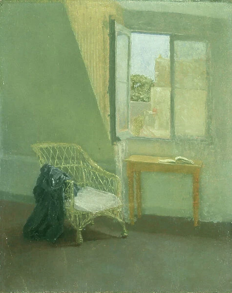 A Corner of the Artist's Room in Paris, 1907-09 (oil on canvas on board)