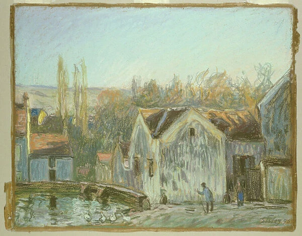 A Corner of Moret-sur-Loing, 1895 (pastel on paper)