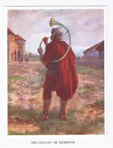 A Cornicen or Trumpeter, illustration from The Roman Soldier