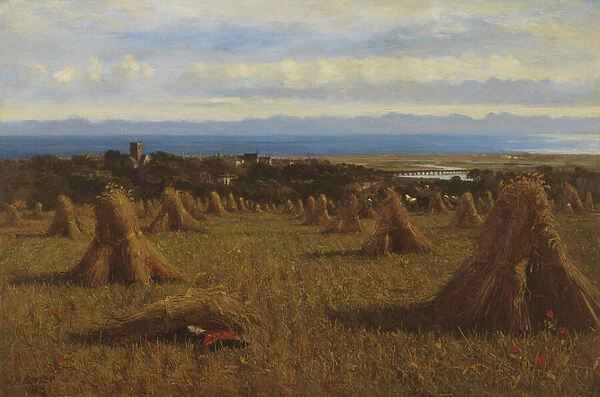 Cornstooks, Berwick Beyond, 1888 (oil on canvas)