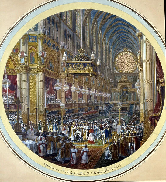 The coronation of Charles X (1757-1836) in the Cathedrale of Reims 28  /  05  /  1825 Painting a