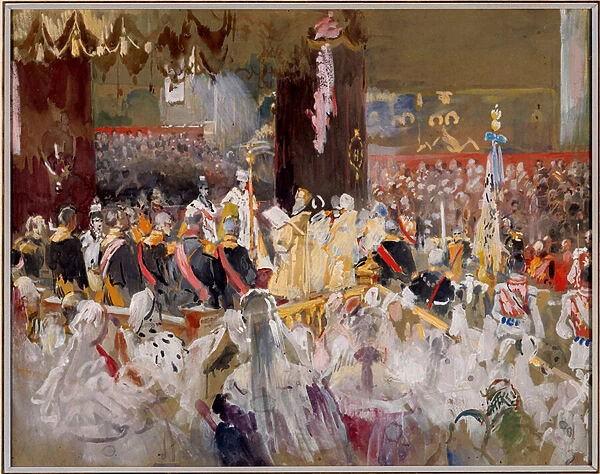 The Coronation of Emperor Nicholas II in the Assumption Cathedral)
