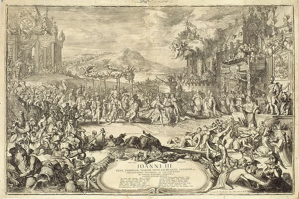Coronation Entry of John III (1629-96) into Poland, 1675 (engraving)