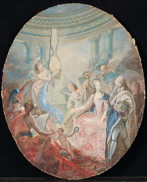 The Coronation of Louis XVI accompanied by Marie-Antoinette