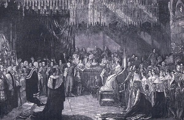 The coronation of Queen Victoria AD 1838 (litho)