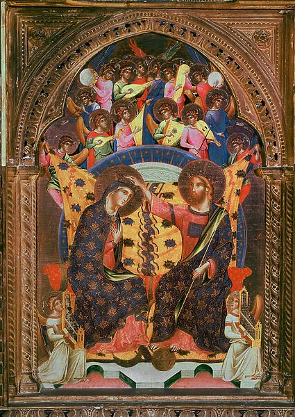 The Coronation of the Virgin Painting by Paolo Veneziano (active between 1320 and 1362