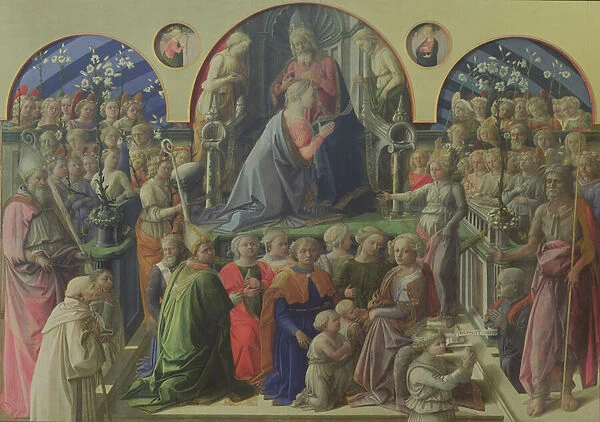 Coronation of the Virgin with Saints and Angels, 1441-47 (tempera on panel)