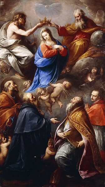 The Coronation of the Virgin with Saints Peter, Paul, Ambrose and Charles Borromeo