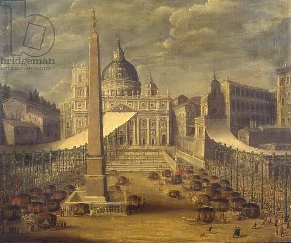 Corpus Christi Procession in the Piazza San Pietro (oil on canvas)