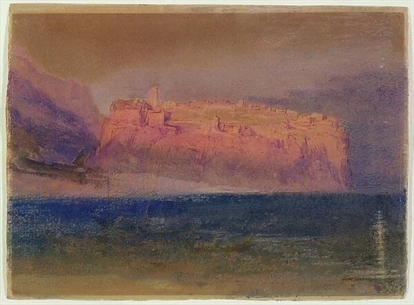 Corsica, (Monaco?) c. 1830-35 (w  /  c on brown paper)