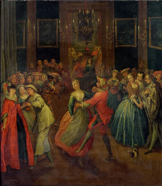 The Costume Ball (oil on canvas)